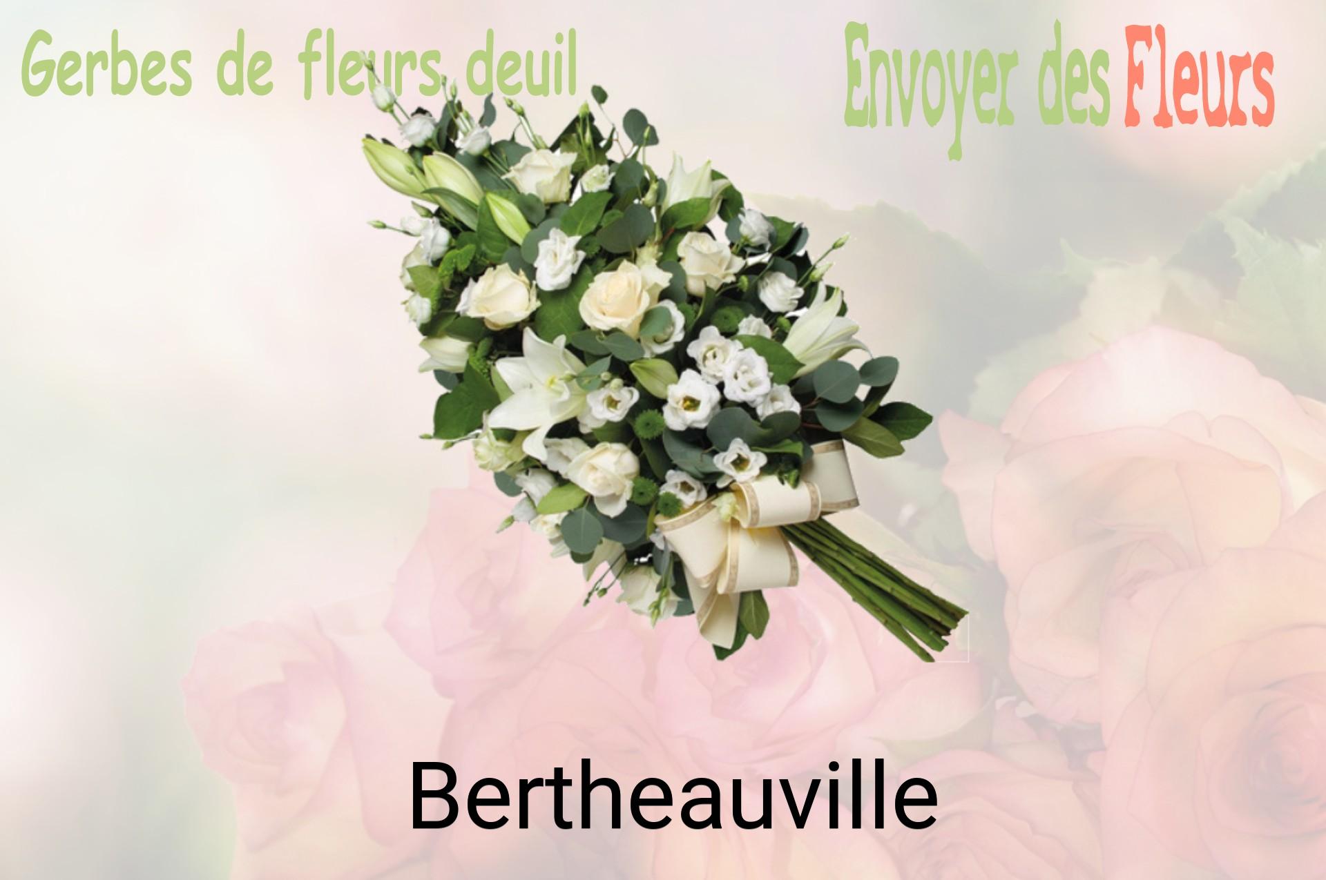 Gerbe de fleurs de deuil livrée à Bertheauville